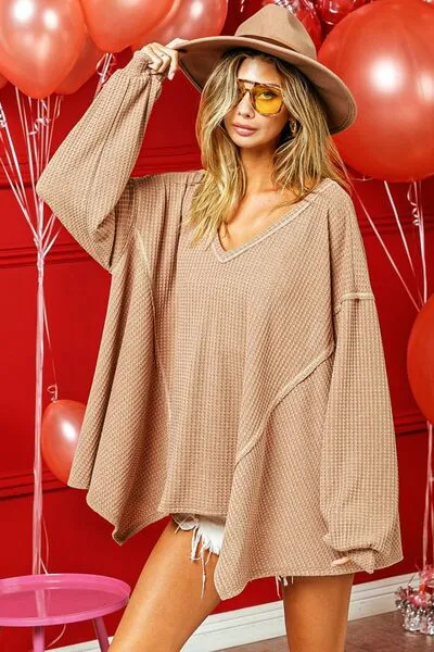 Modern Edge - Uneven-Hem Oversized Top
