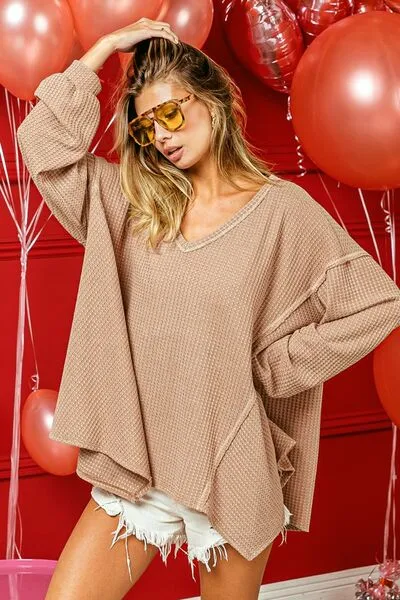 Modern Edge - Uneven-Hem Oversized Top
