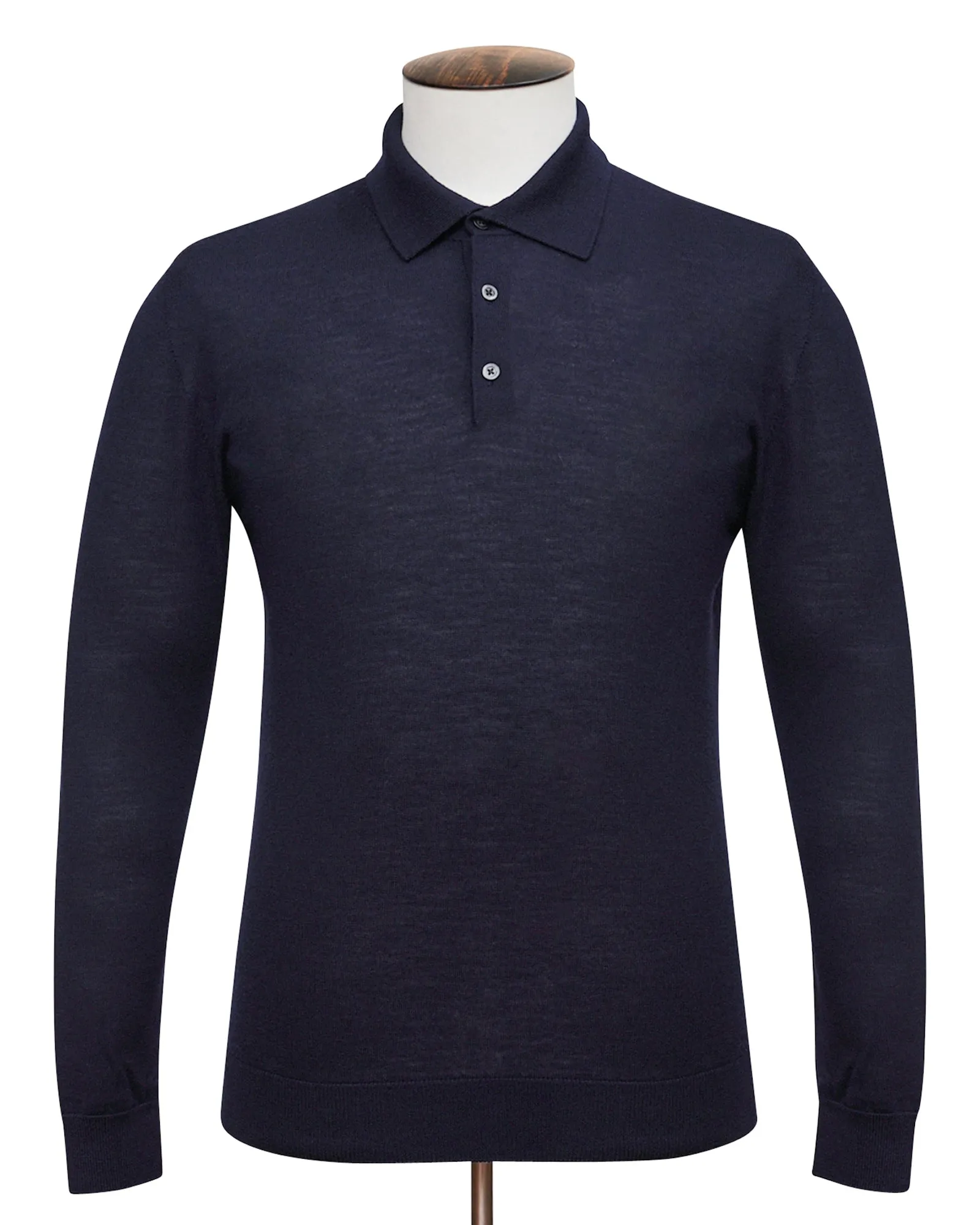 Navy Lightweight Merino Polo