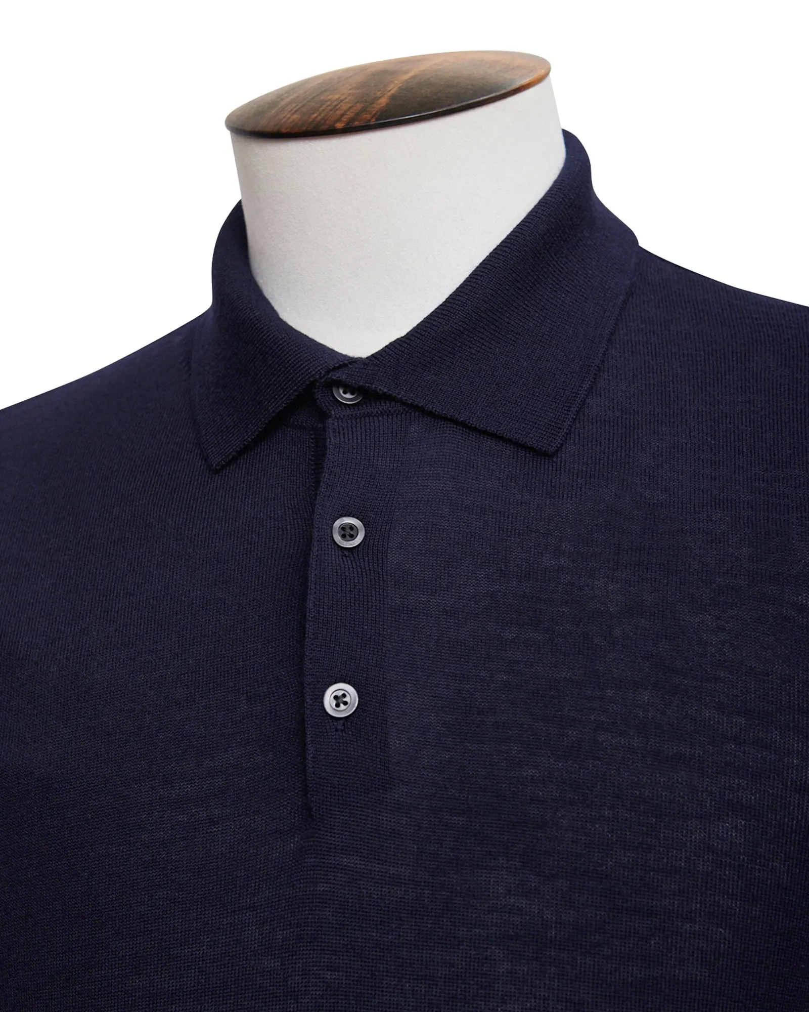 Navy Lightweight Merino Polo