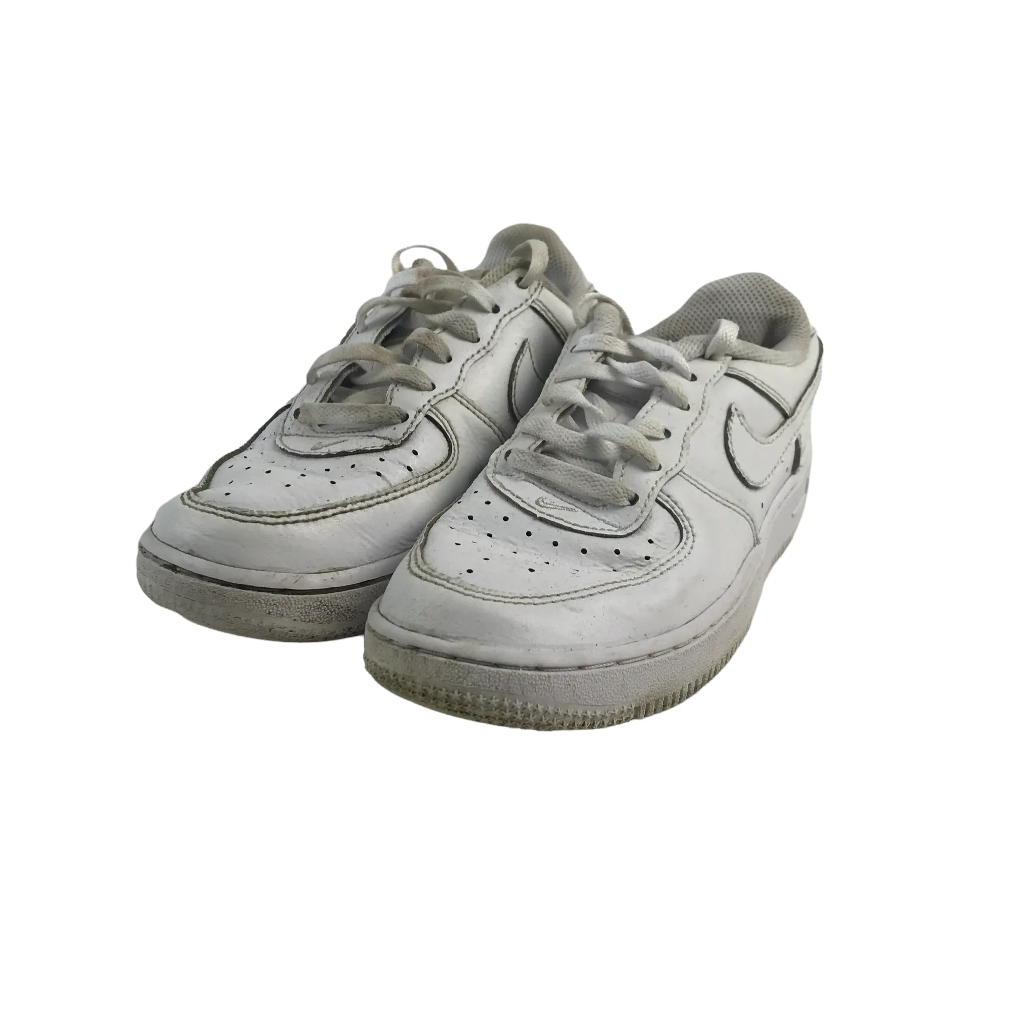Nike Air Force One Trainers Shoe Size 1 white plain with laces