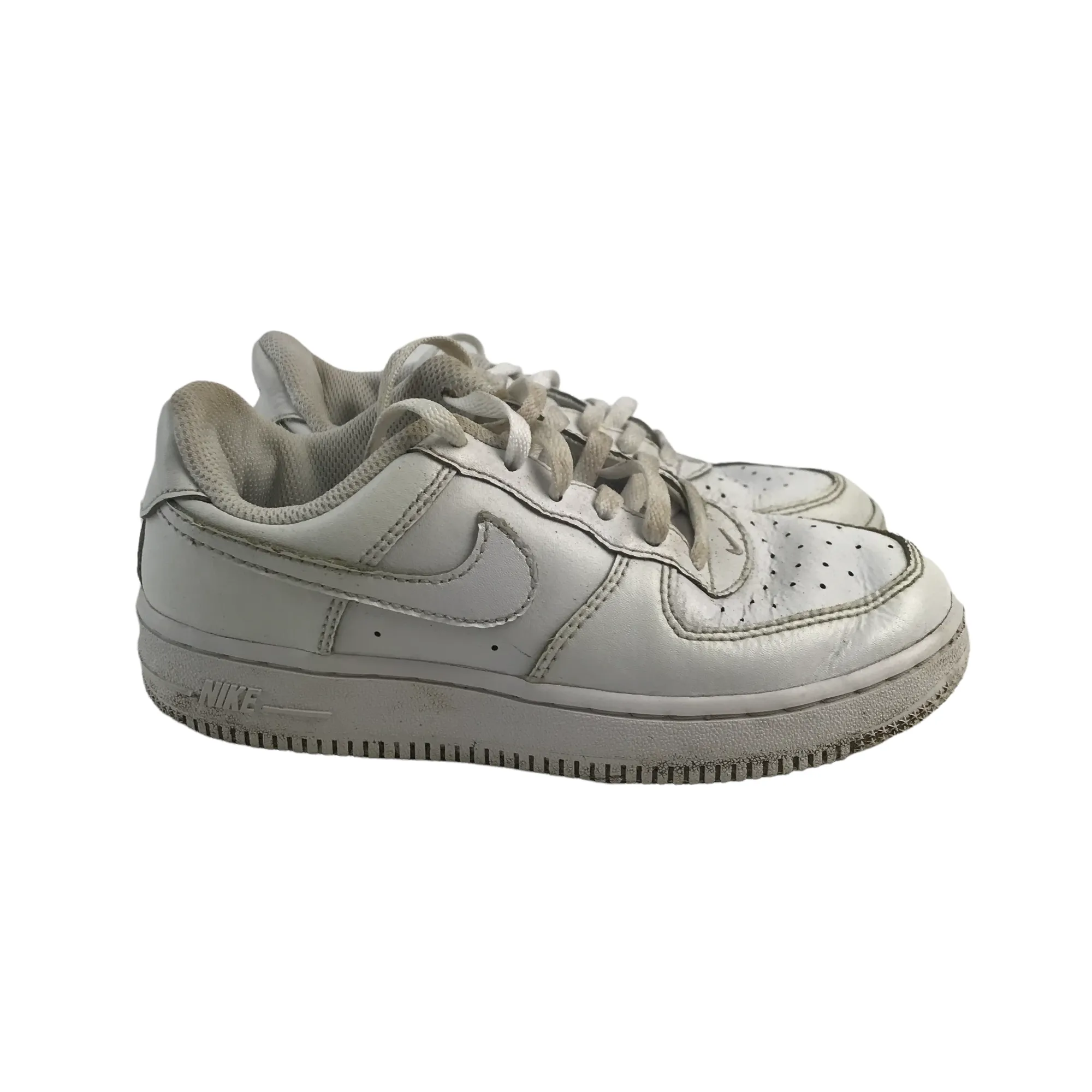 Nike Air Force One Trainers Shoe Size 1 white plain with laces