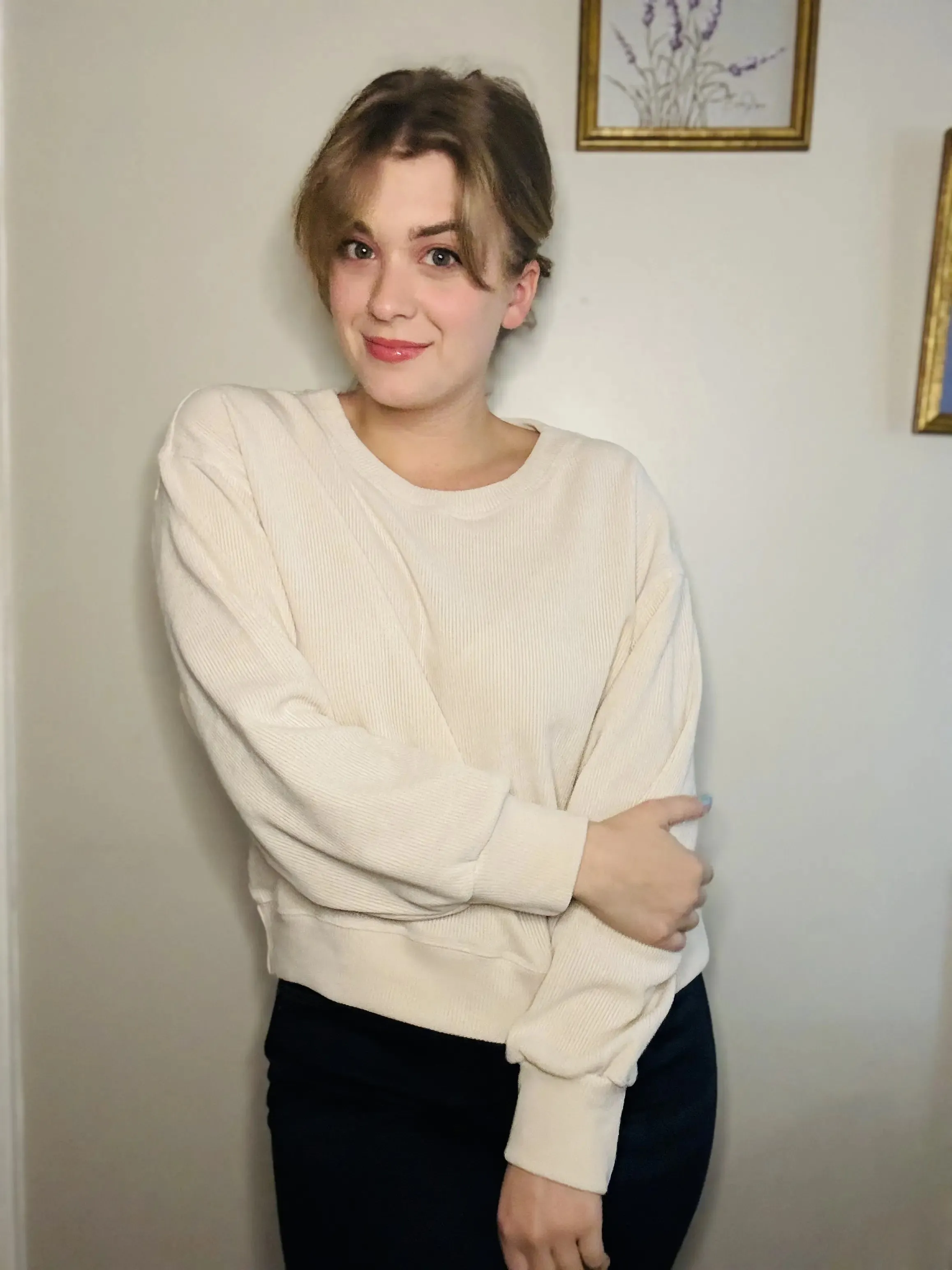 Pointelle Puff Sleeve Sweater