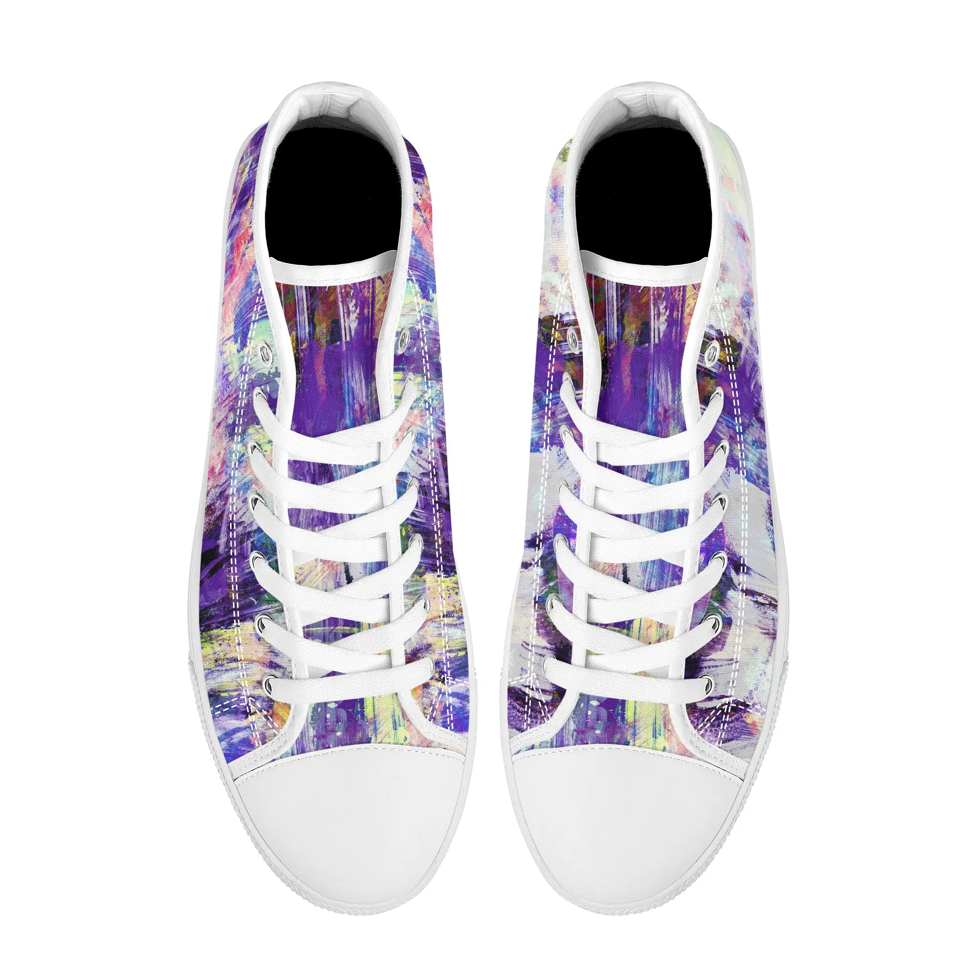 Purple Spring Abstract Converse Style High Tops