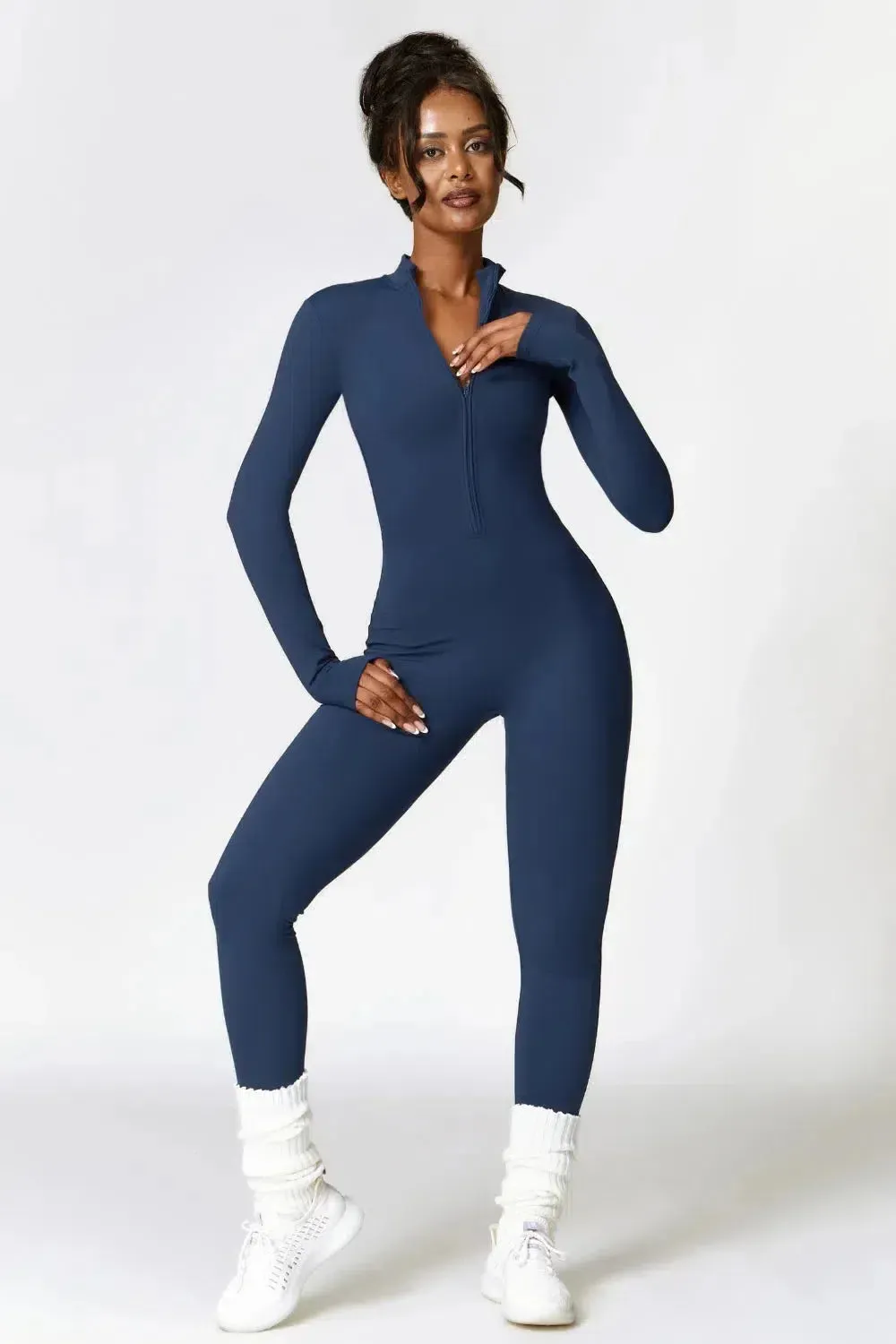 Quinlan – High-neck zip – Seamless activewear suit