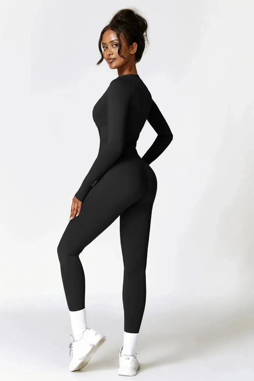 Quinlan – High-neck zip – Seamless activewear suit