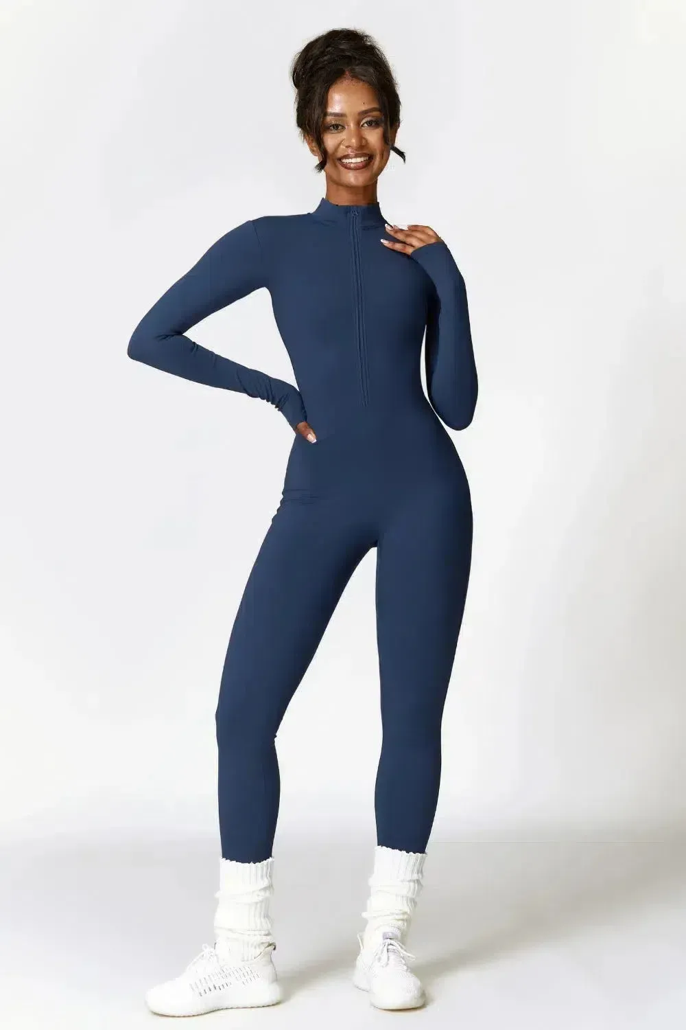 Quinlan – High-neck zip – Seamless activewear suit