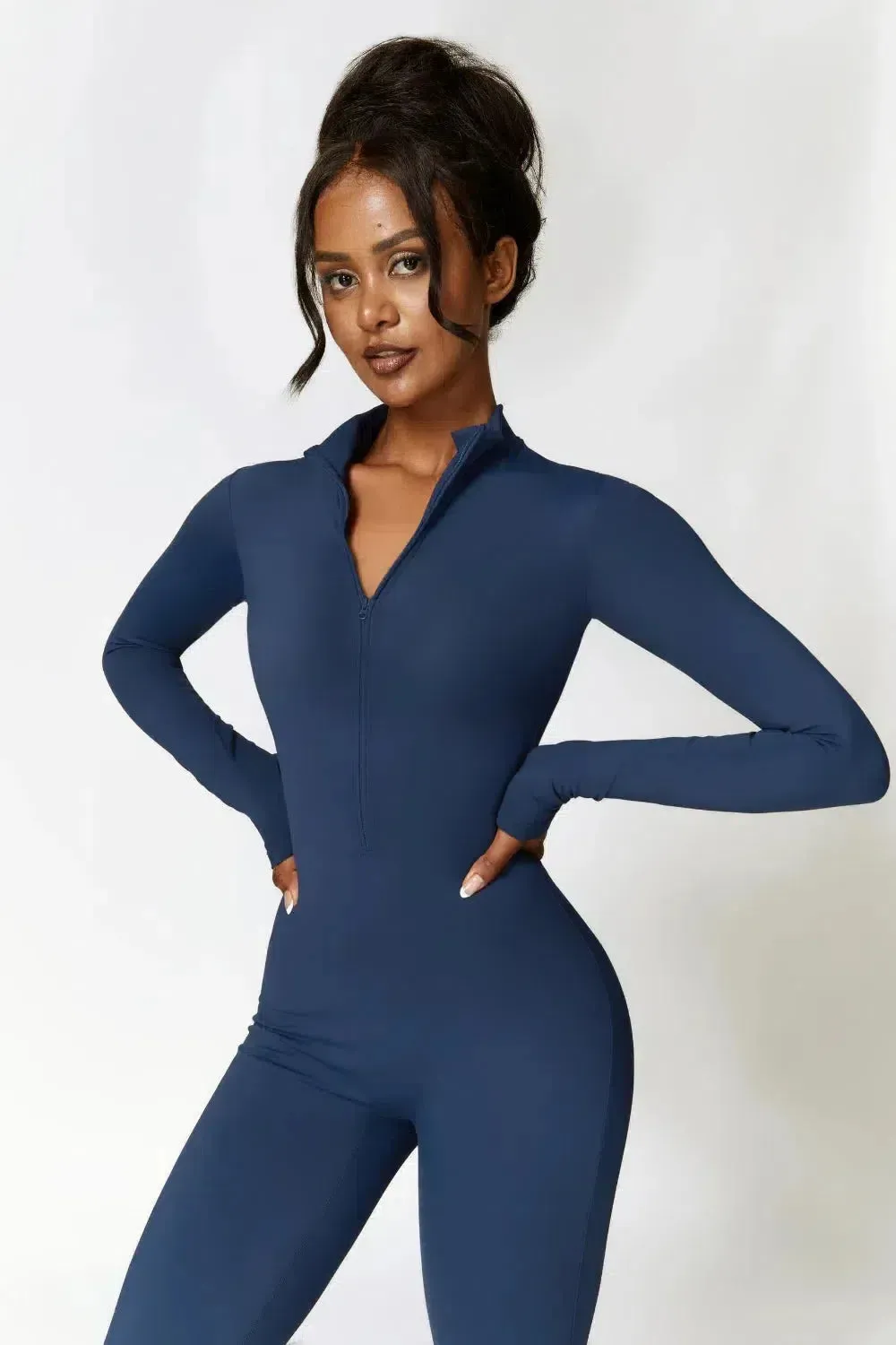Quinlan – High-neck zip – Seamless activewear suit