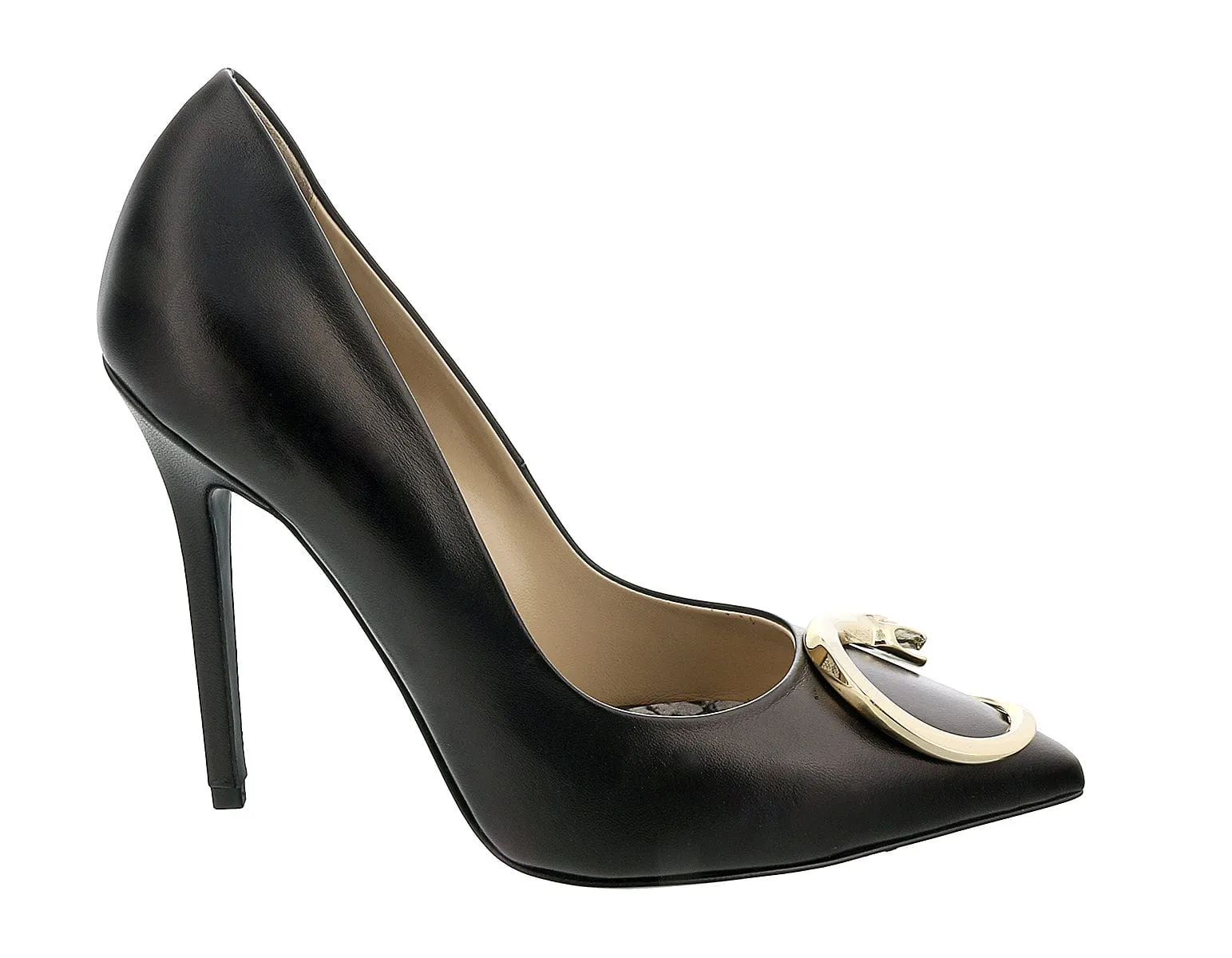 Roberto Cavalli Class  Black Leather Classic High Heel Pump Shoes-