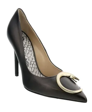 Roberto Cavalli Class  Black Leather Classic High Heel Pump Shoes-