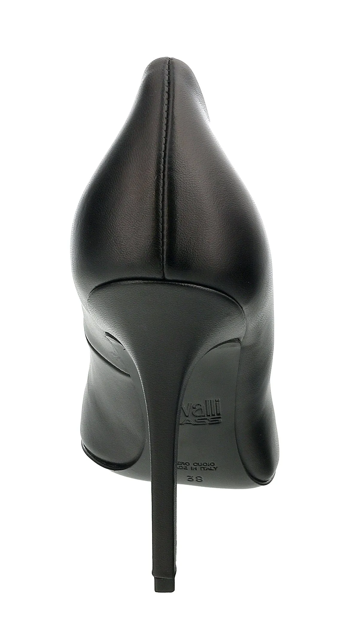 Roberto Cavalli Class  Black Leather Classic High Heel Pump Shoes-