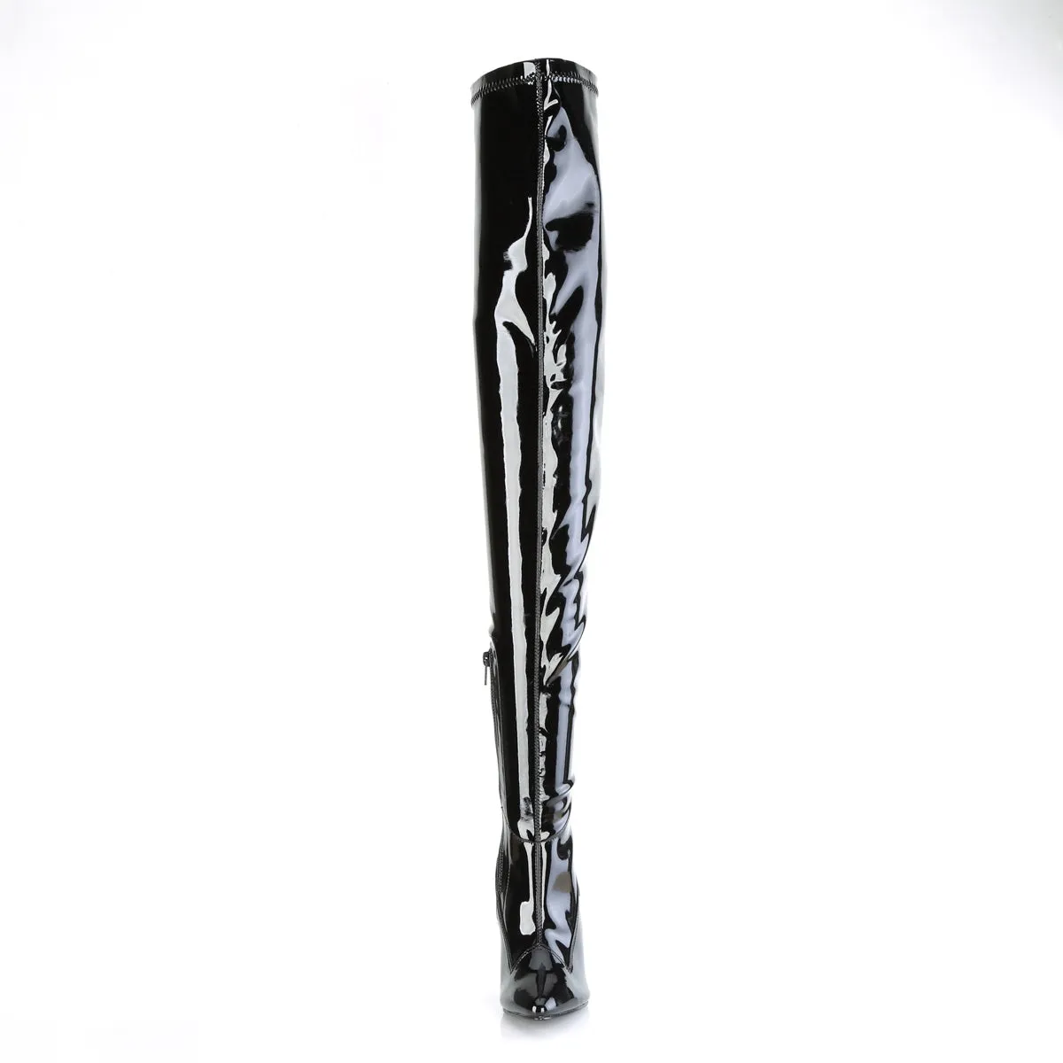 SEDUCE-4000SLT Pleaser Black Patent Sexy Single Sole Shoes (Fetish Footwear)