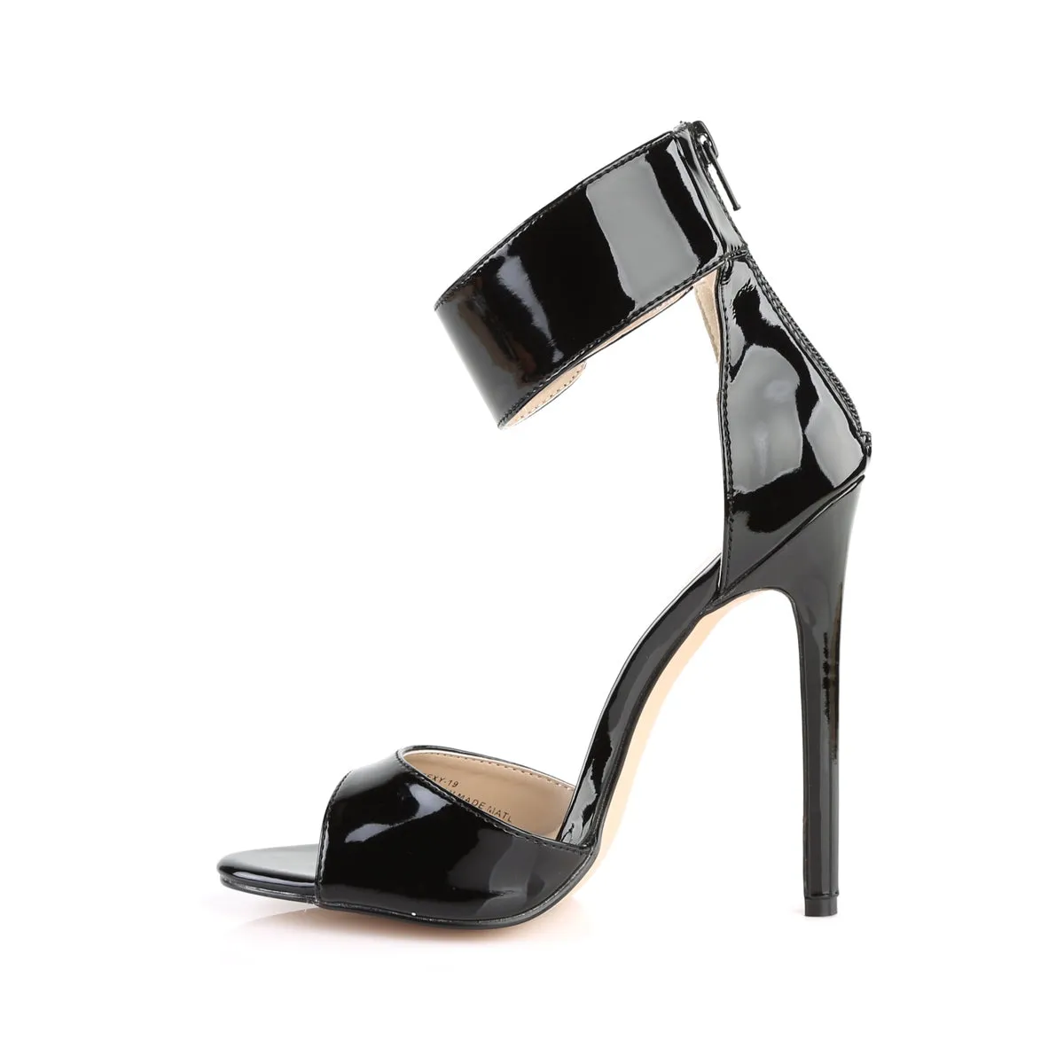 SEXY-19 Pleaser Black Patent Sexy Single Sole Shoes (Fetish Footwear)
