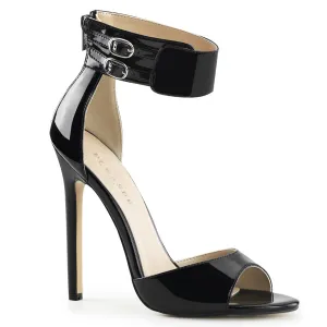 SEXY-19 Pleaser Black Patent Sexy Single Sole Shoes (Fetish Footwear)