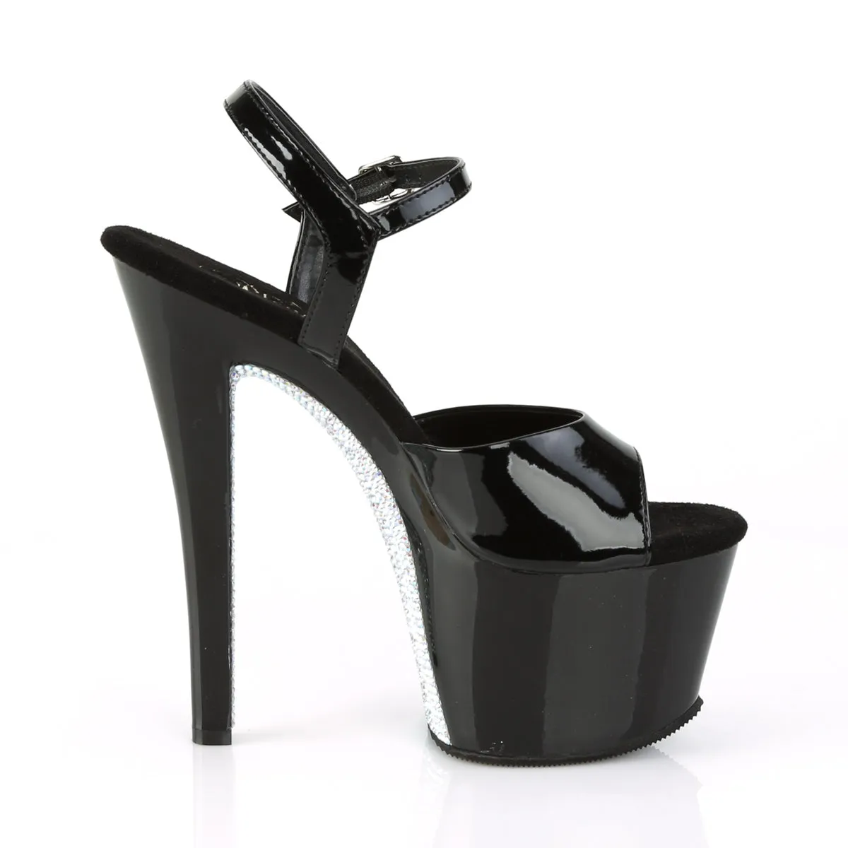 SKY-309CRS Pleaser Black Sexy Platform Shoes (Pole Dancing Heels)