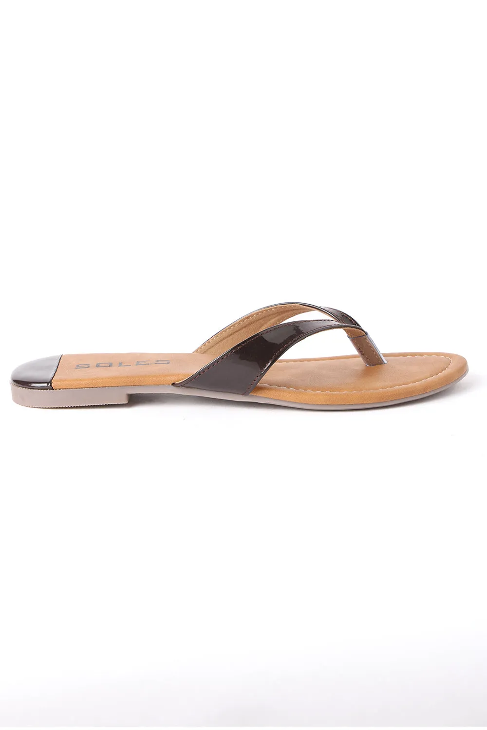 SOLES Classic Brown Flat Sandals