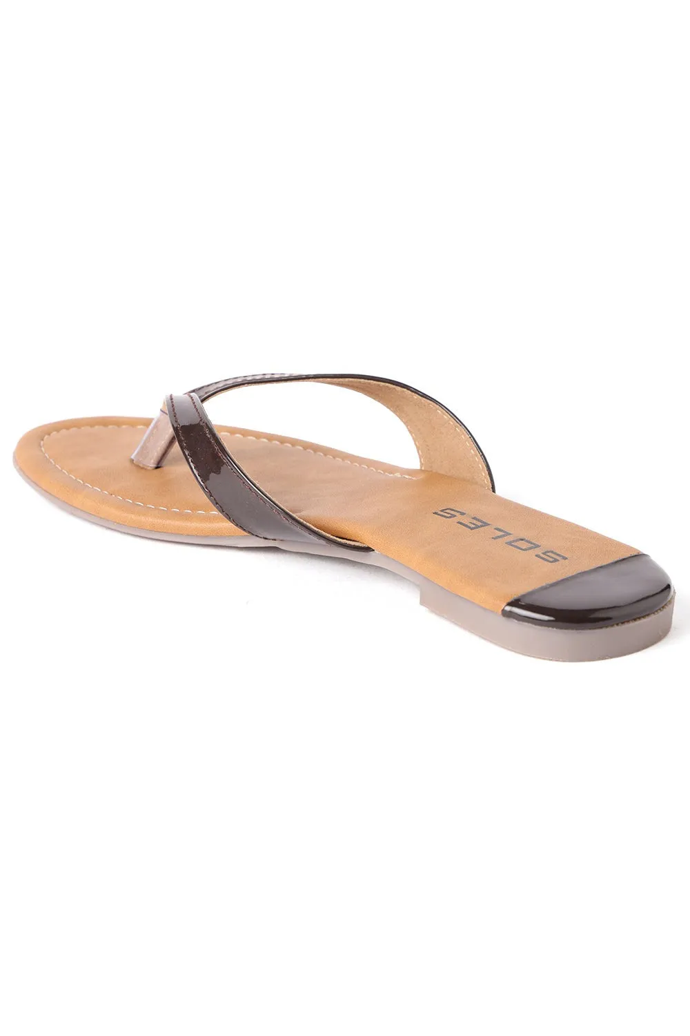 SOLES Classic Brown Flat Sandals