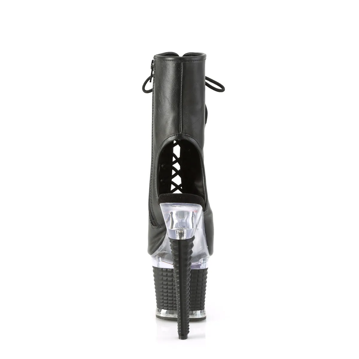 SPECTATOR-1016 Pleaser Black Faux Leather Sexy Platform Shoes (Pole Dancing Heels)