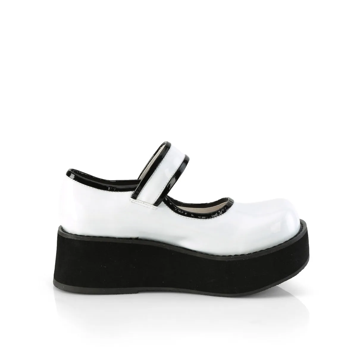 SPRITE-01 DemoniaCult White Holo Patent Sexy Women's Heels & Platform Shoes (Alternative Footwear)