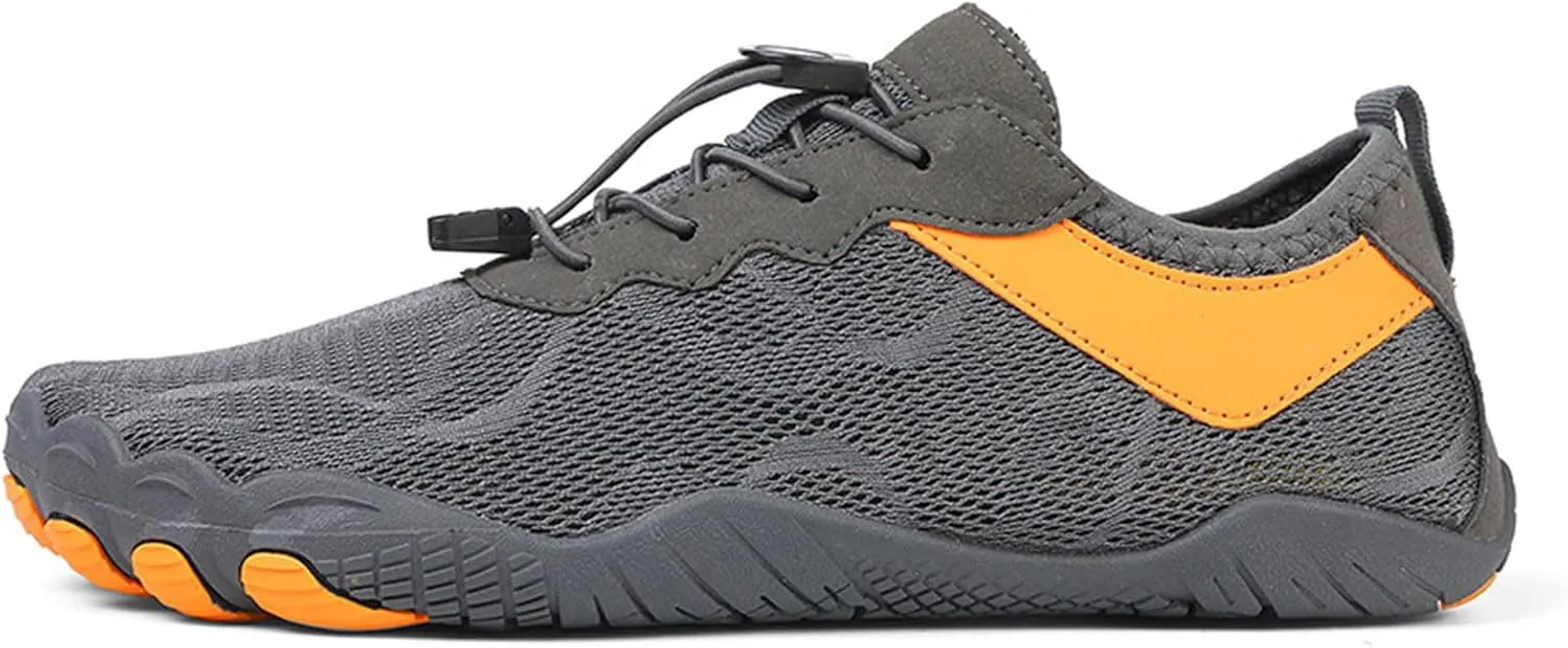 Thatrich Womens Hike Barefoot Shoes Breathable Athletic Running Men Wide Toe Box Non Slip Water Proof Work Shoe Vacation Beach Grounded Footwear Slip-On Lightweight Comfy Hiking Sneakers for Unisex