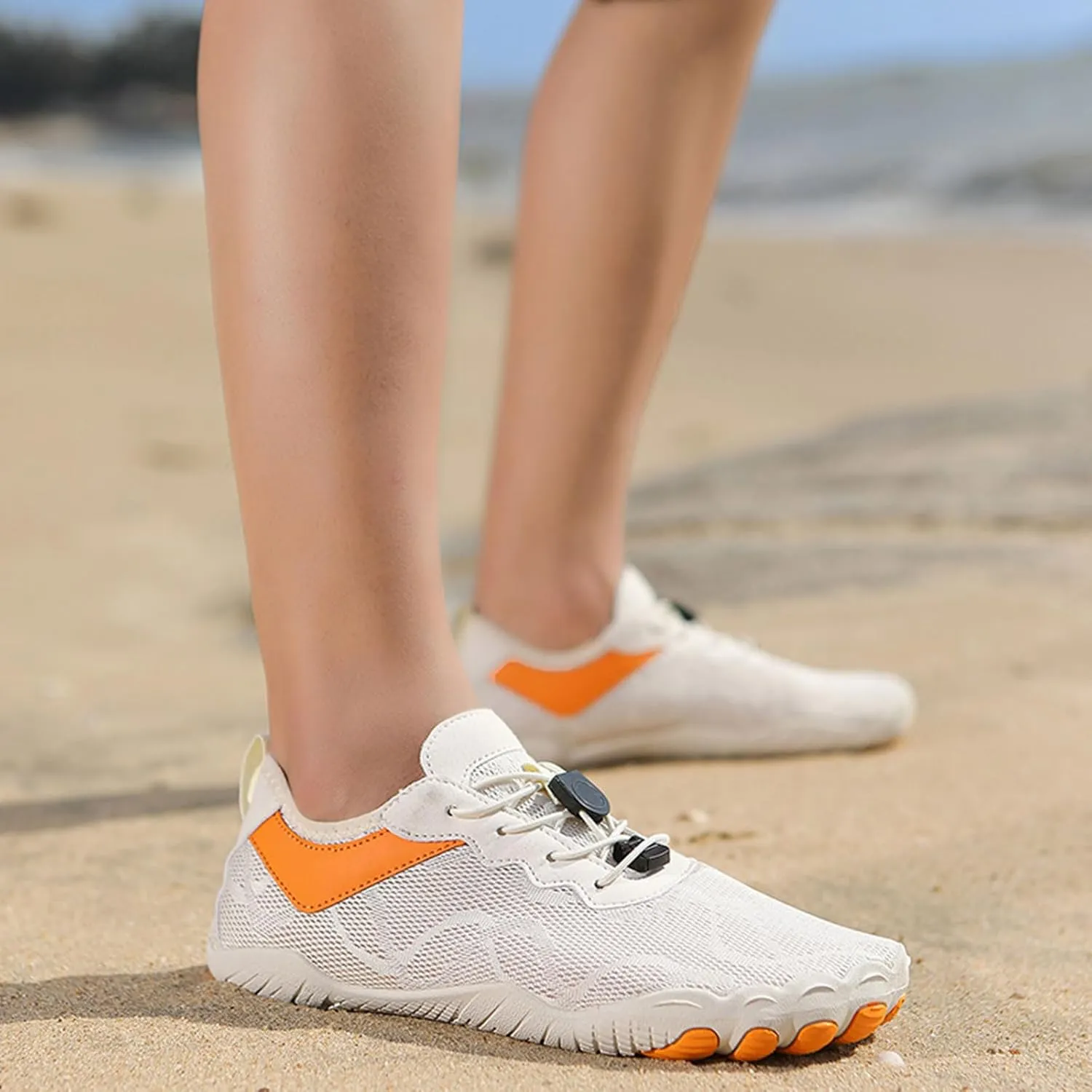 Thatrich Womens Hike Barefoot Shoes Breathable Athletic Running Men Wide Toe Box Non Slip Water Proof Work Shoe Vacation Beach Grounded Footwear Slip-On Lightweight Comfy Hiking Sneakers for Unisex