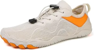 Thatrich Womens Hike Barefoot Shoes Breathable Athletic Running Men Wide Toe Box Non Slip Water Proof Work Shoe Vacation Beach Grounded Footwear Slip-On Lightweight Comfy Hiking Sneakers for Unisex