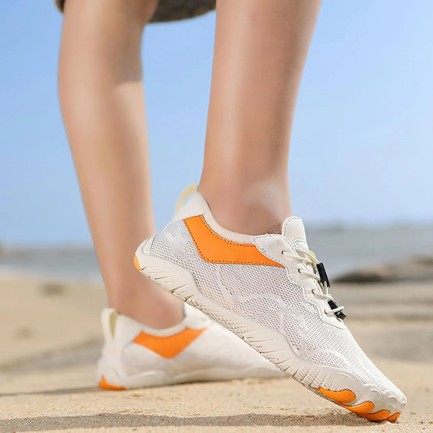 Thatrich Womens Hike Barefoot Shoes Breathable Athletic Running Men Wide Toe Box Non Slip Water Proof Work Shoe Vacation Beach Grounded Footwear Slip-On Lightweight Comfy Hiking Sneakers for Unisex