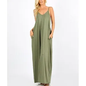 Vacation Mode Maxi Dress-Light Olive