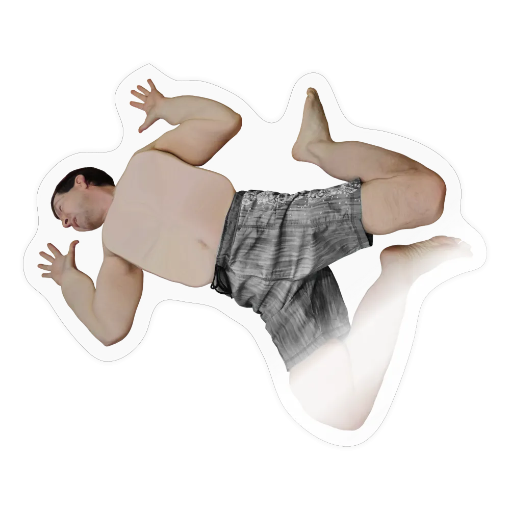 Vinyl Sticker Flattened Little Runt Man