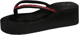 Walking Thong Comfortable Summer Beach Women's Beach Sandals Fashionable Open Toe Slippers With Thick Soles And Wedge