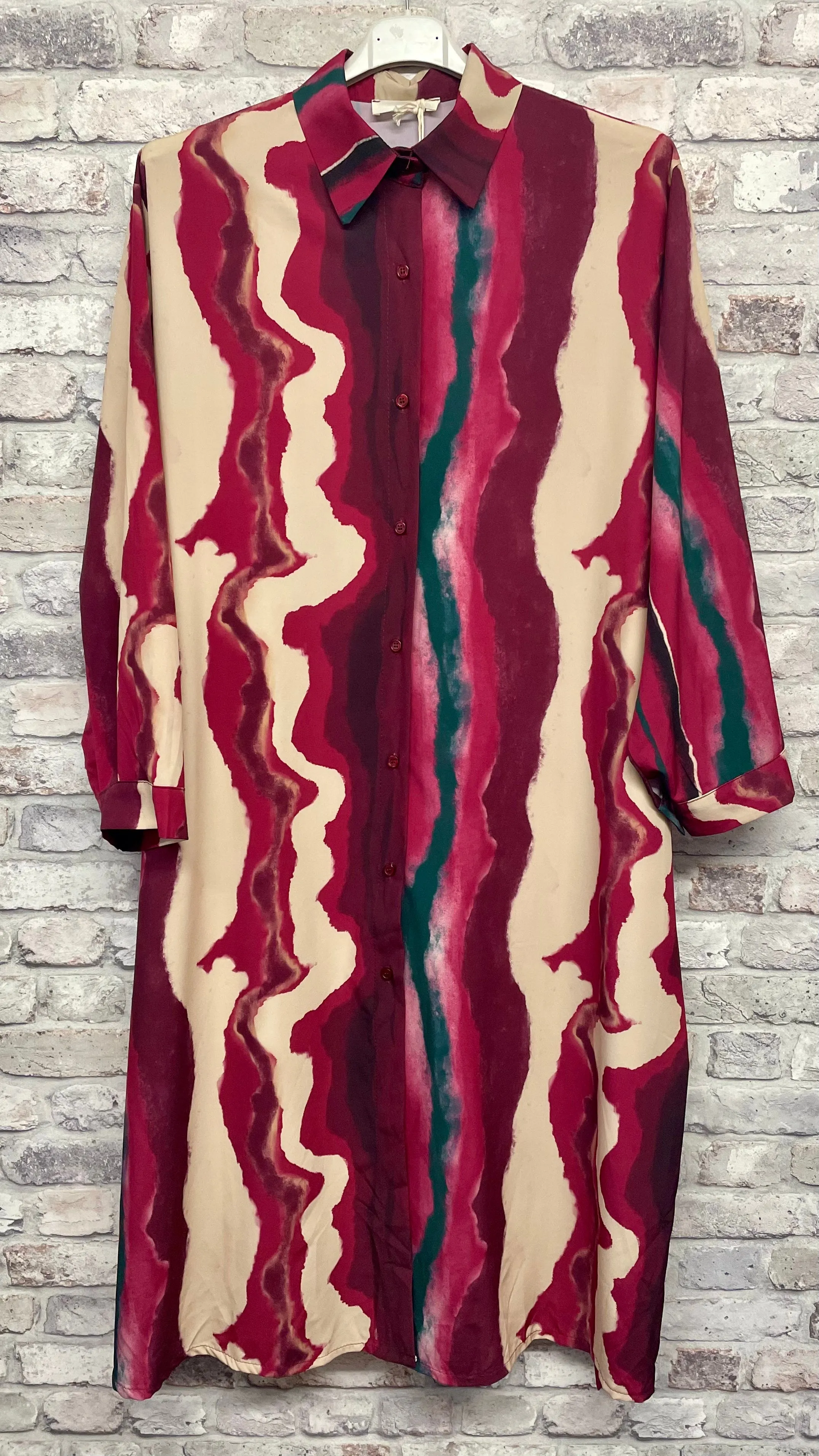 Wave Shirt Dress