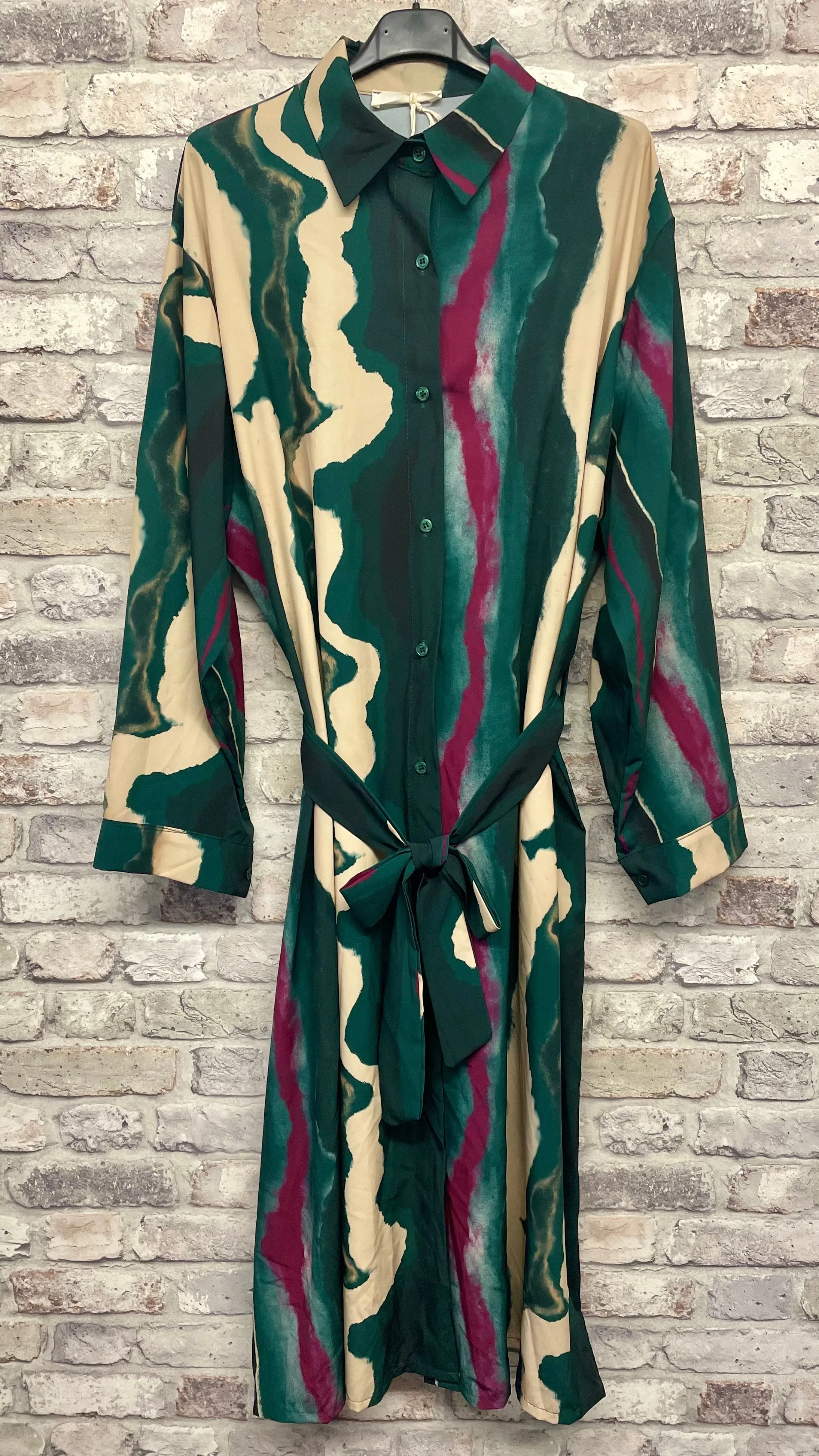 Wave Shirt Dress